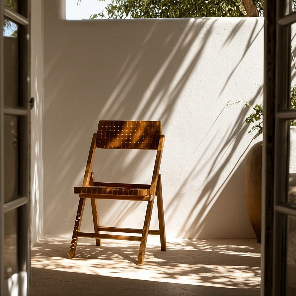 Silla plegable de madera natural en acabado negro estilo contract – 49 x 58 x 87,5 cm - Imagen 14