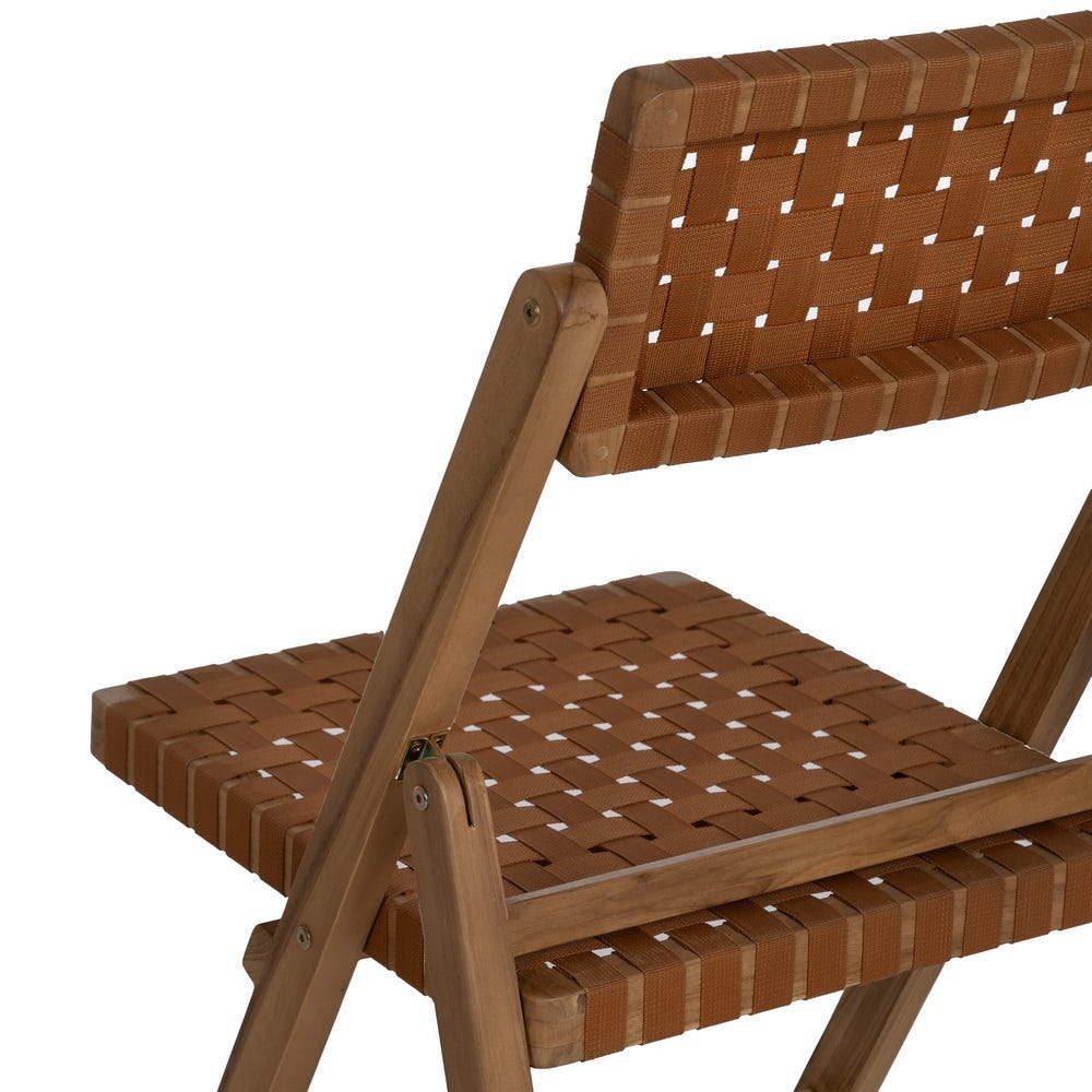 Silla plegable de madera natural en acabado negro estilo contract – 49 x 58 x 87,5 cm - Imagen 10