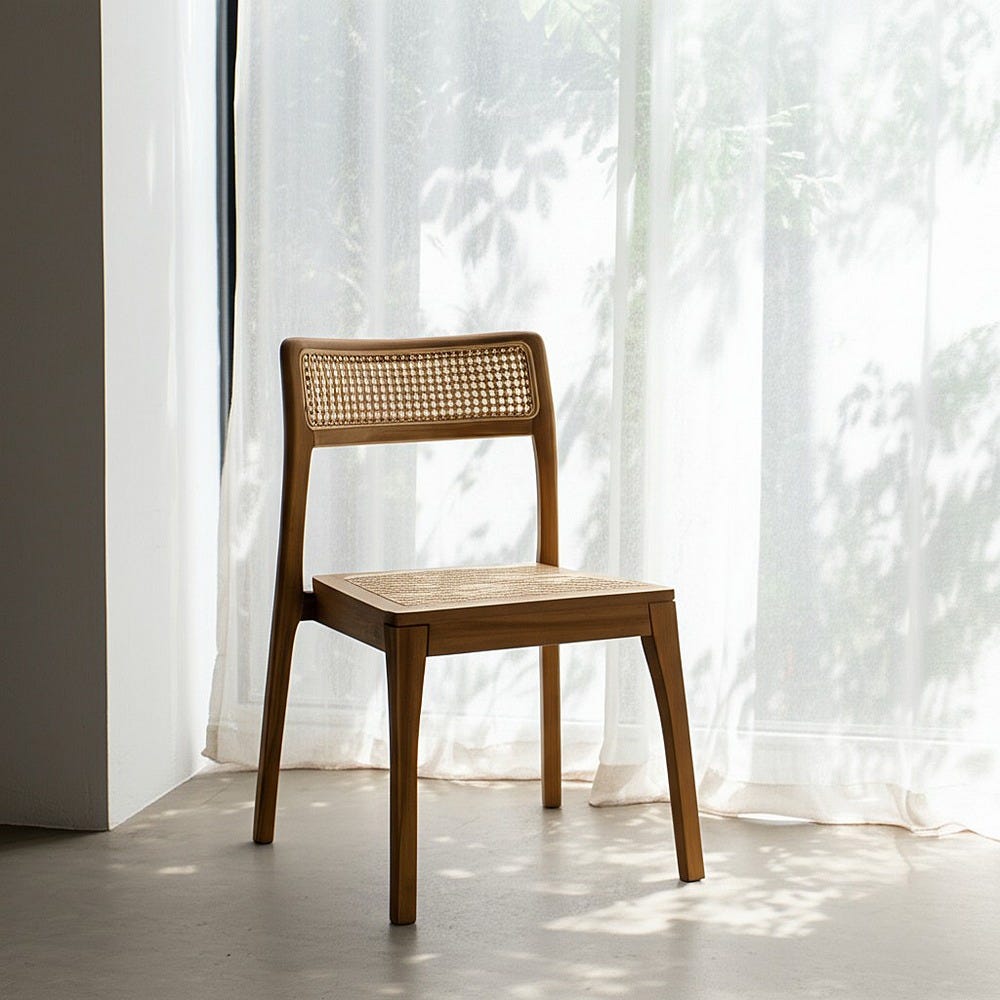 Silla de madera natural estilo Contract – 55 x 53 x 79,5 cm - Imagen 12