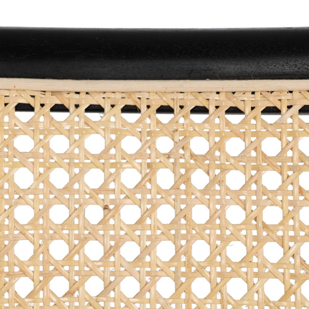 Silla de madera natural y negro estilo contract – 55 x 53 x 79,5 cm - Imagen 10
