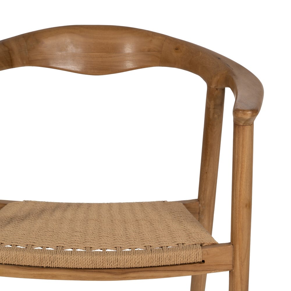 Silla de madera natural para comedor – 65 x 57 x 76 cm - Imagen 4