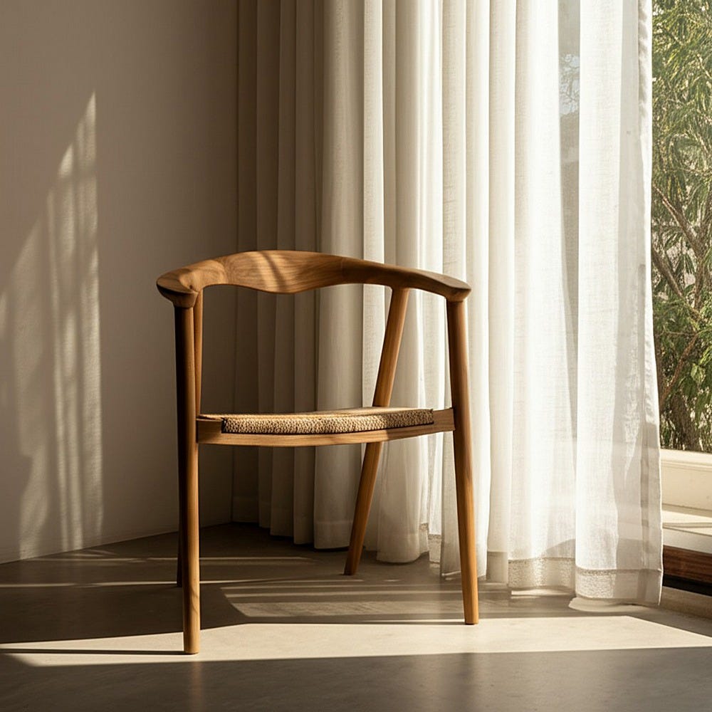 Silla de madera natural para comedor – 65 x 57 x 76 cm - Imagen 15