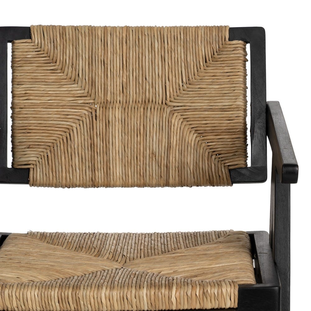 Silla de madera natural y negro para comedor – 56 x 62 x 76,5 cm - Imagen 4