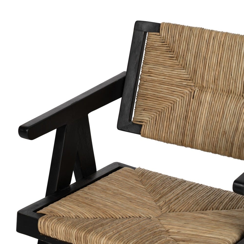 Silla de madera natural y negro para comedor – 56 x 62 x 76,5 cm - Imagen 5