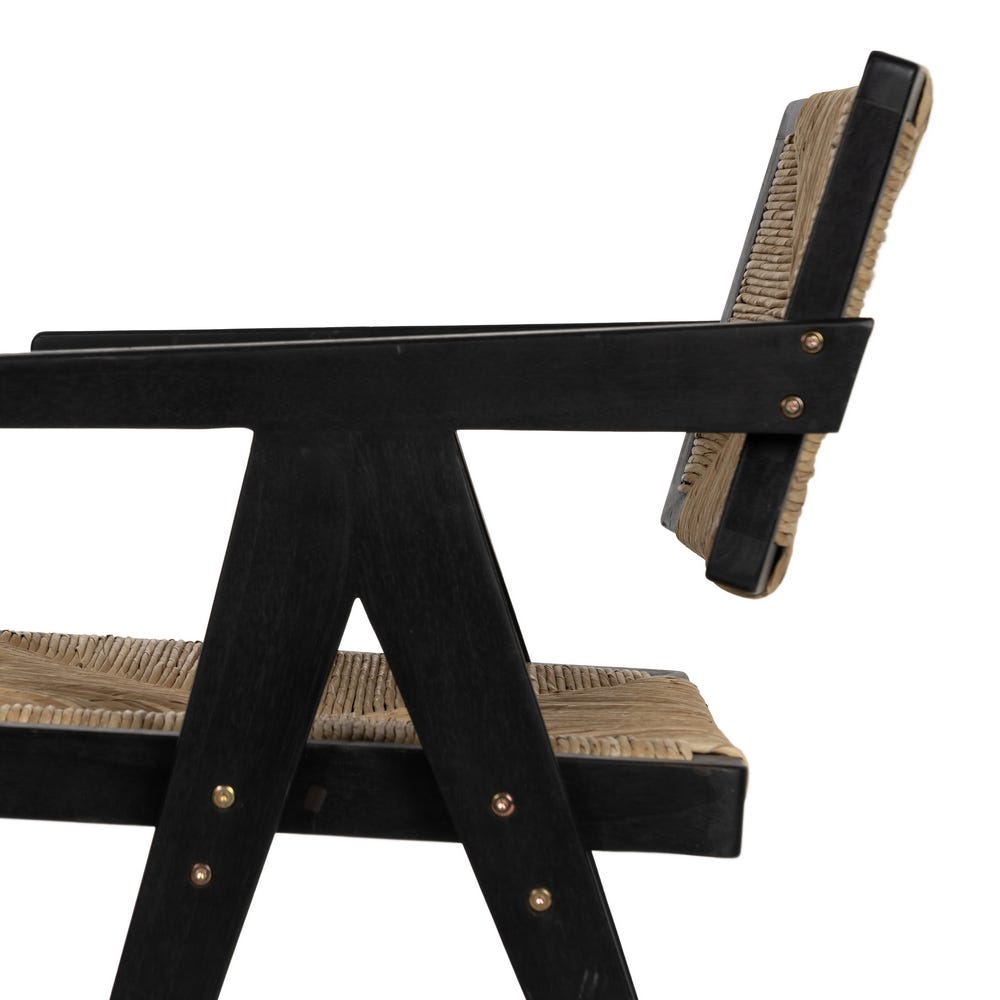 Silla de madera natural y negro para comedor – 56 x 62 x 76,5 cm - Imagen 6