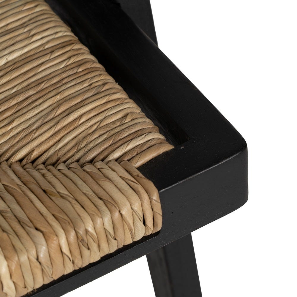 Silla de madera natural y negro para comedor – 56 x 62 x 76,5 cm - Imagen 9