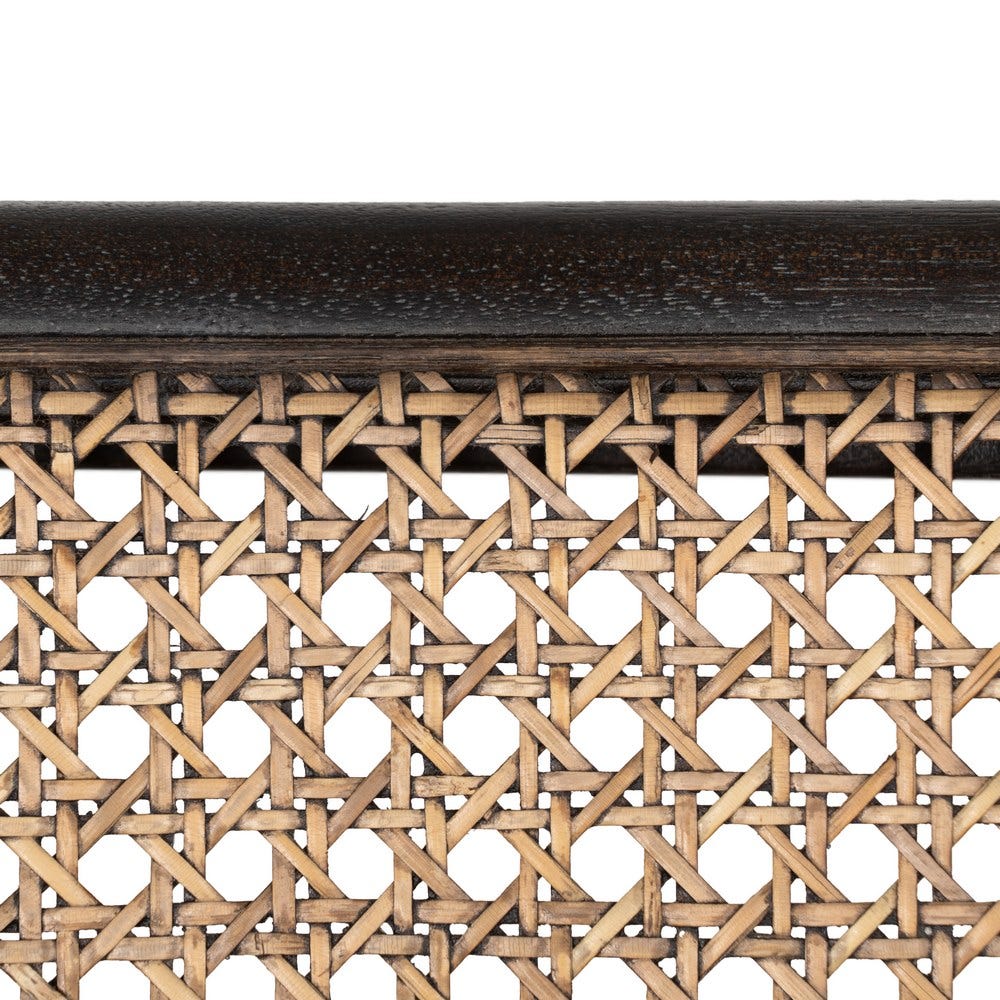 Sillón negro de ratán y madera para salón – 84 x 58 x 74 cm - Imagen 10