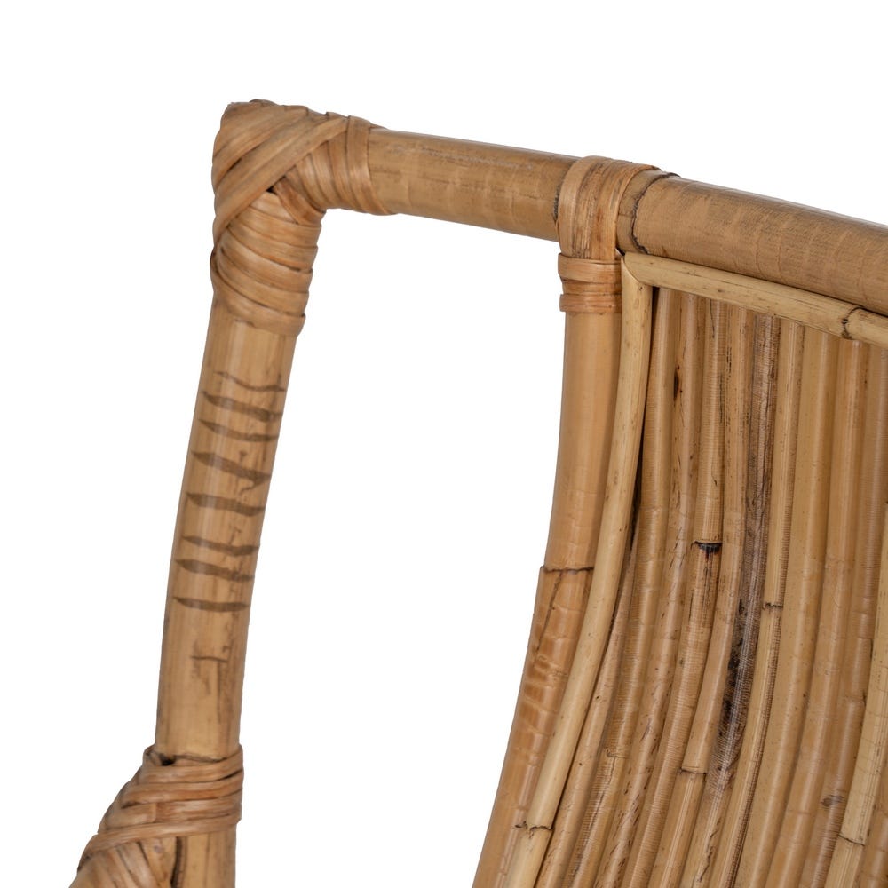 Sillón de ratán natural para salón o decoración – 54 x 65 x 96 cm - Imagen 6