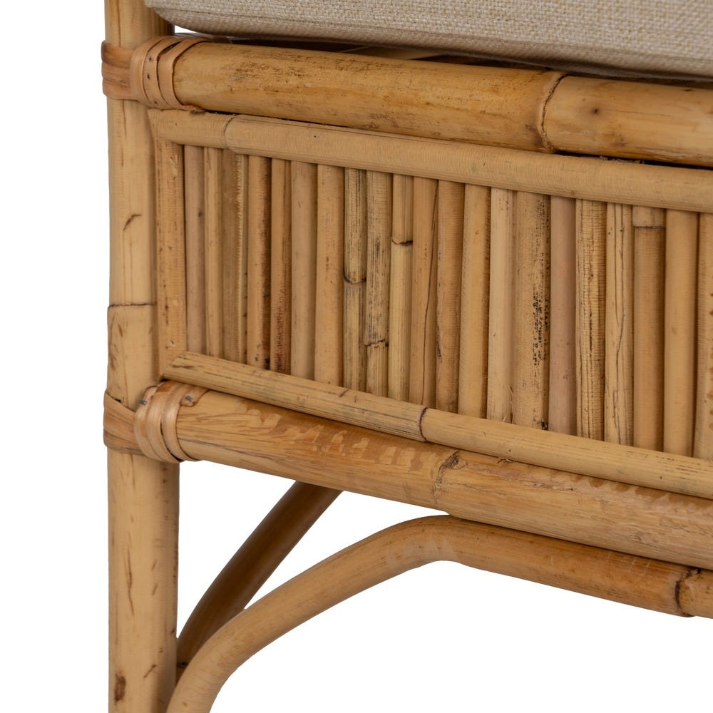 Sillón de ratán natural para salón o decoración – 54 x 65 x 96 cm - Imagen 7