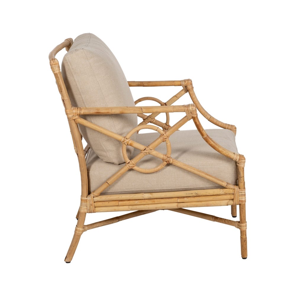 Sillón Natural Ratán Decoración 72 x 78 x 84 cm - Imagen 3