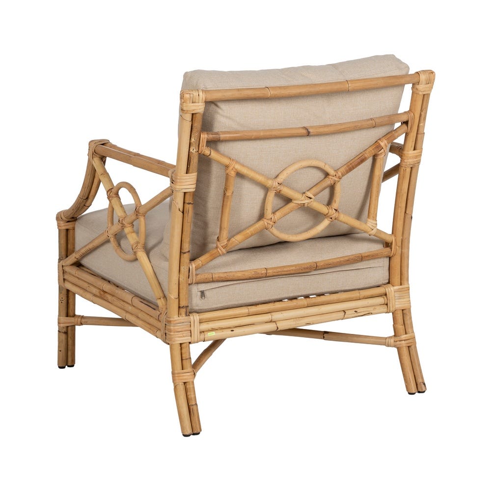 Sillón Natural Ratán Decoración 72 x 78 x 84 cm - Imagen 4