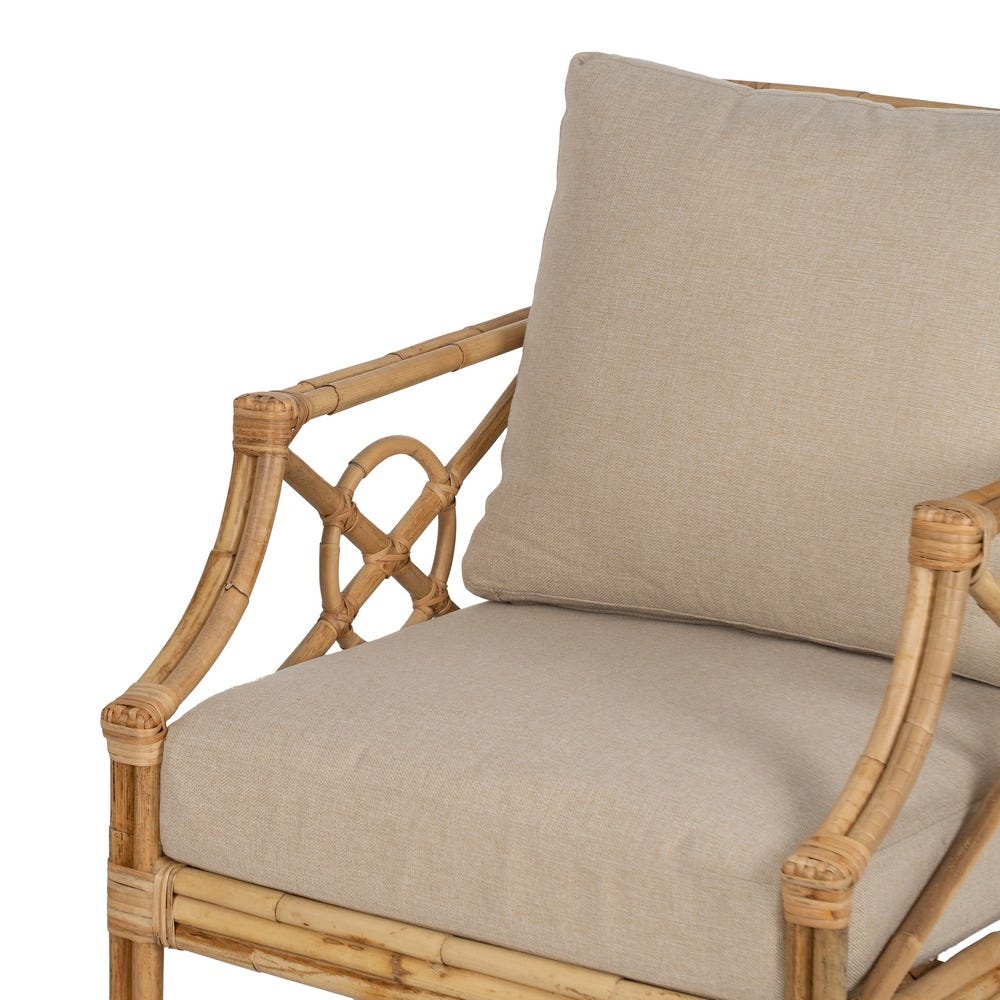 Sillón Natural Ratán Decoración 72 x 78 x 84 cm - Imagen 6