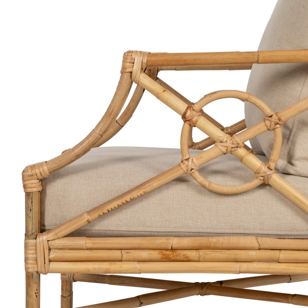 Sillón Natural Ratán Decoración 72 x 78 x 84 cm - Imagen 7