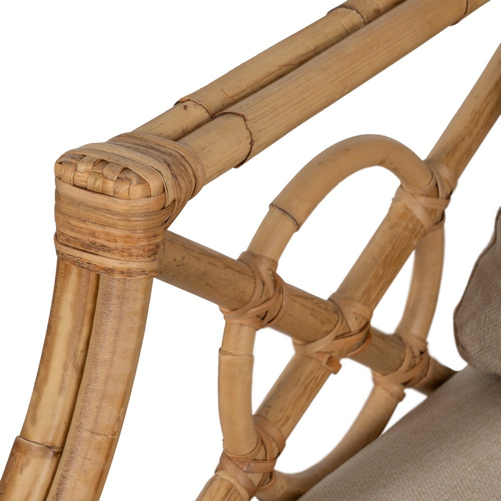 Sillón Natural Ratán Decoración 72 x 78 x 84 cm - Imagen 10