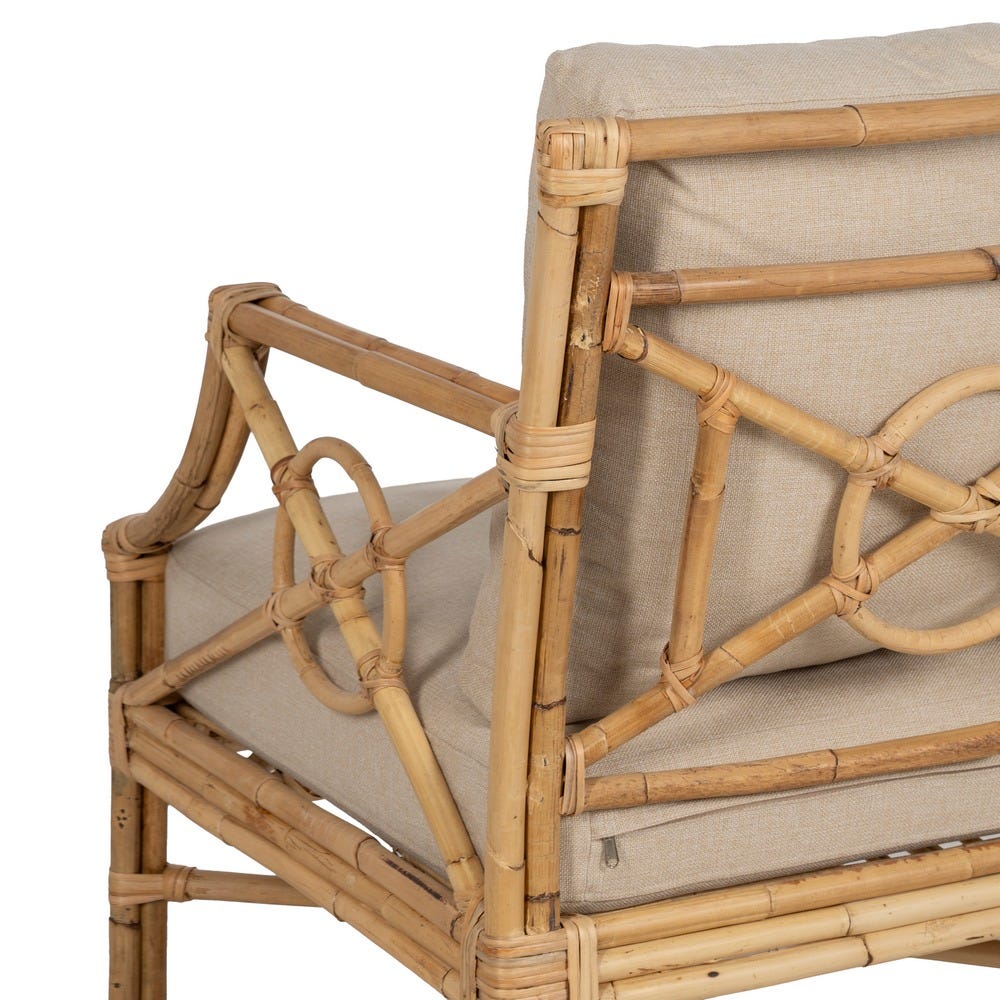 Sillón Natural Ratán Decoración 72 x 78 x 84 cm - Imagen 12