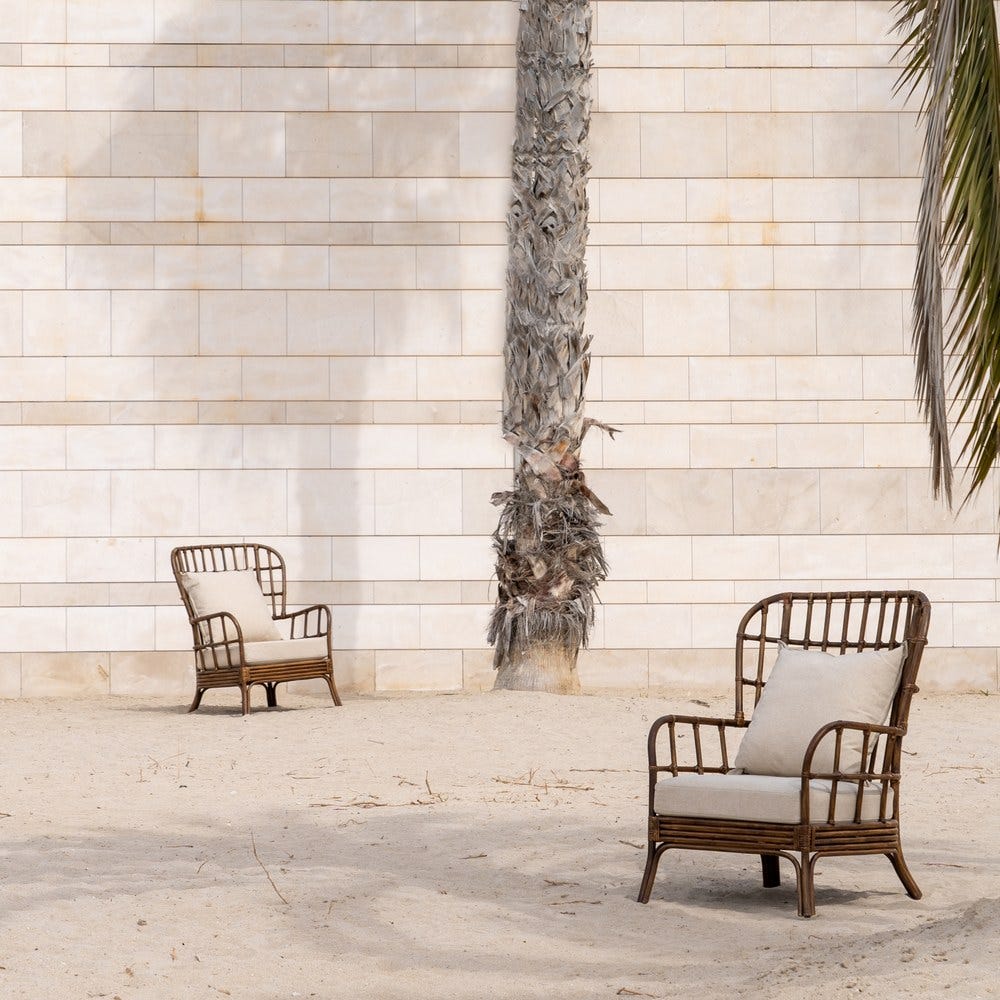 Sillón de ratán marrón para decoración – 82 x 78 x 108 cm - Imagen 15