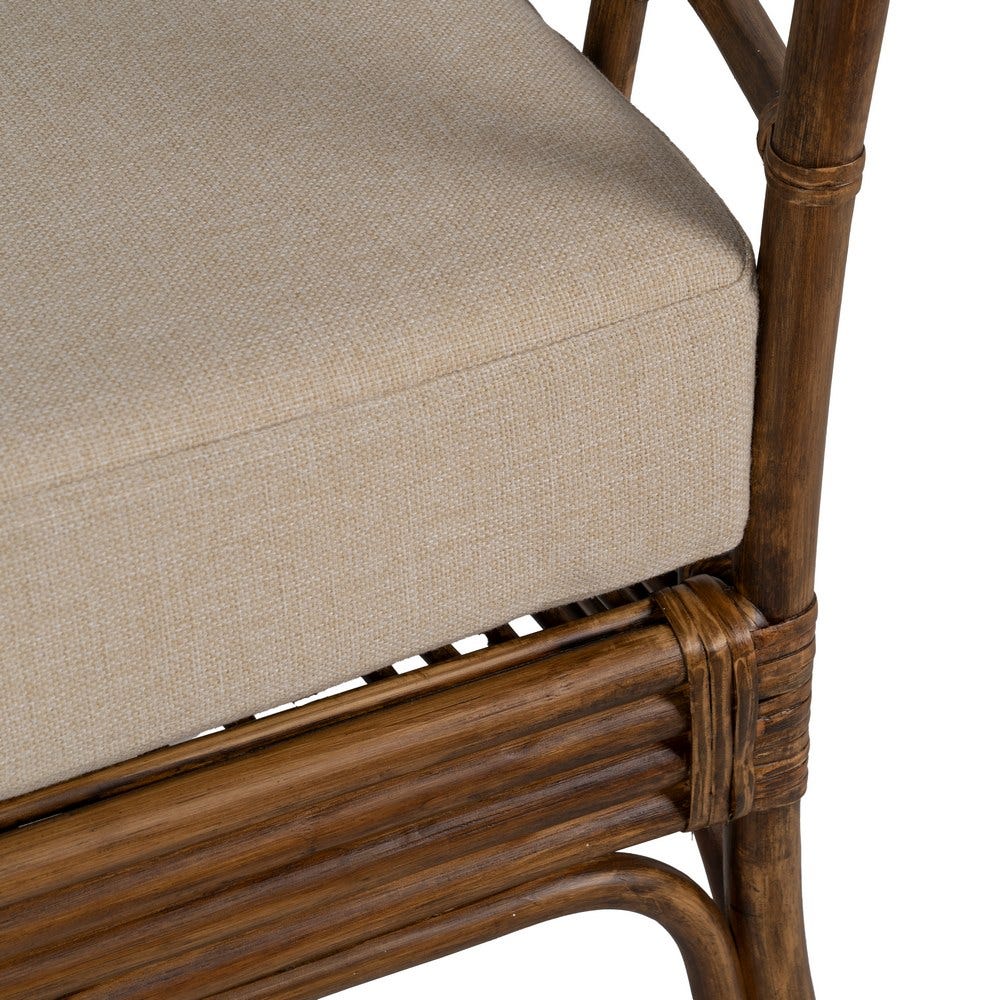 Sillón de ratán marrón para decoración – 82 x 78 x 108 cm - Imagen 8