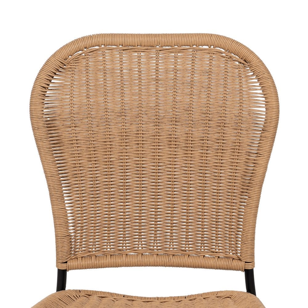 Pack de 2 Sillas Naturales de Polietileno y Acero para Salón y Terraza - Diseño Moderno y Ergonómico 87 cm - Imagen 5