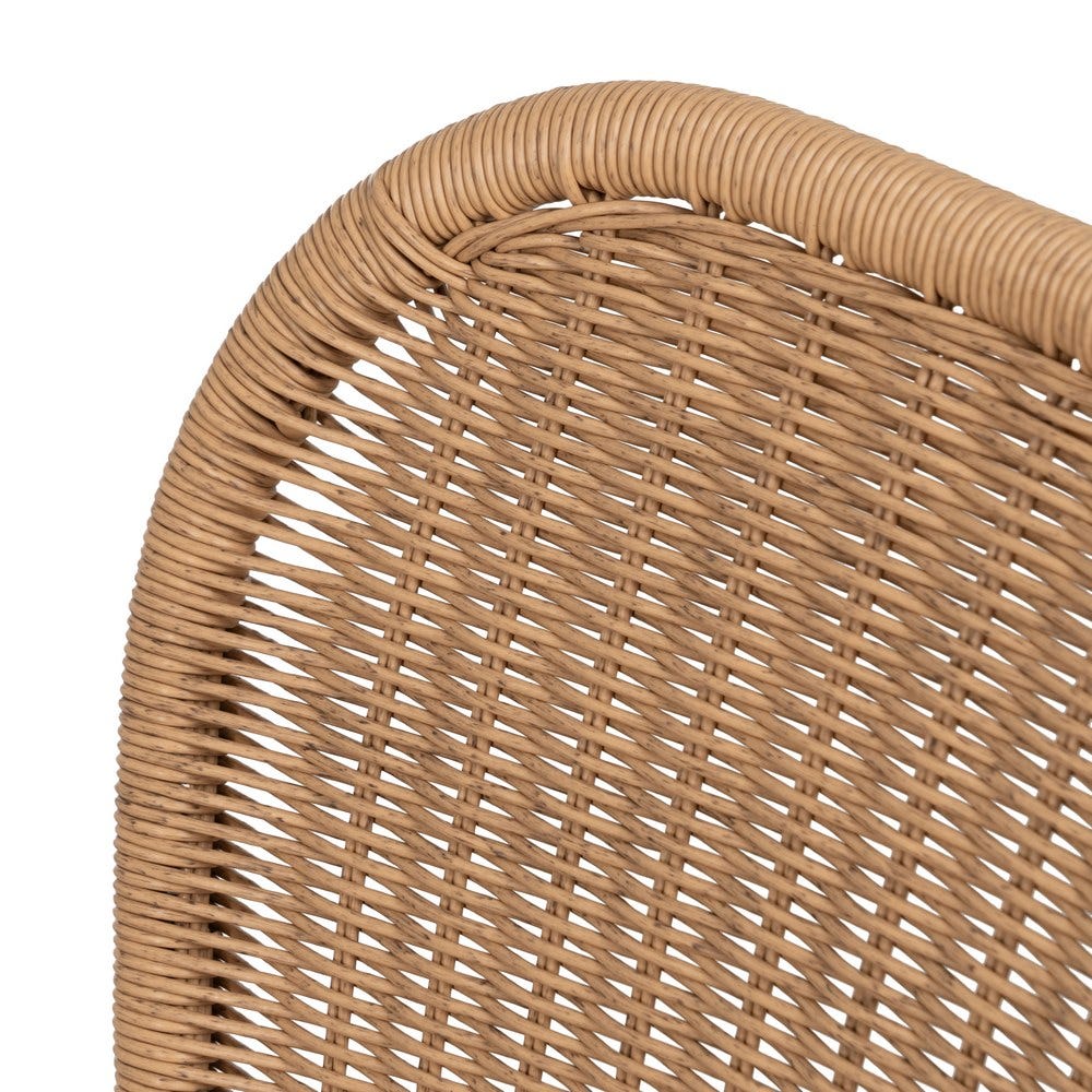 Pack de 2 Sillas Naturales de Polietileno y Acero para Salón y Terraza - Diseño Moderno y Ergonómico 87 cm - Imagen 7