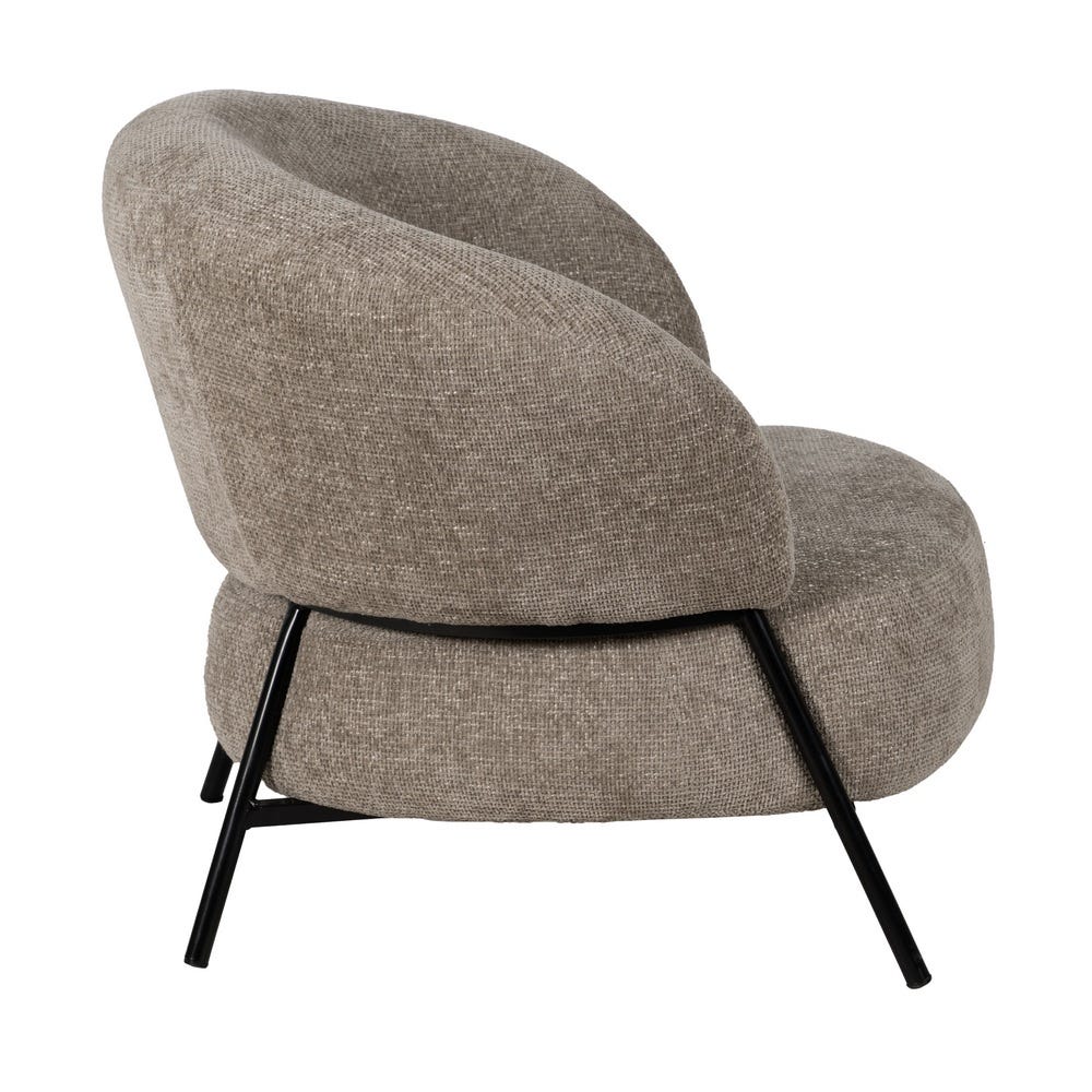 Sillón Beige Tejido-Metal Salón 84 x 84 x 70 cm - Imagen 3