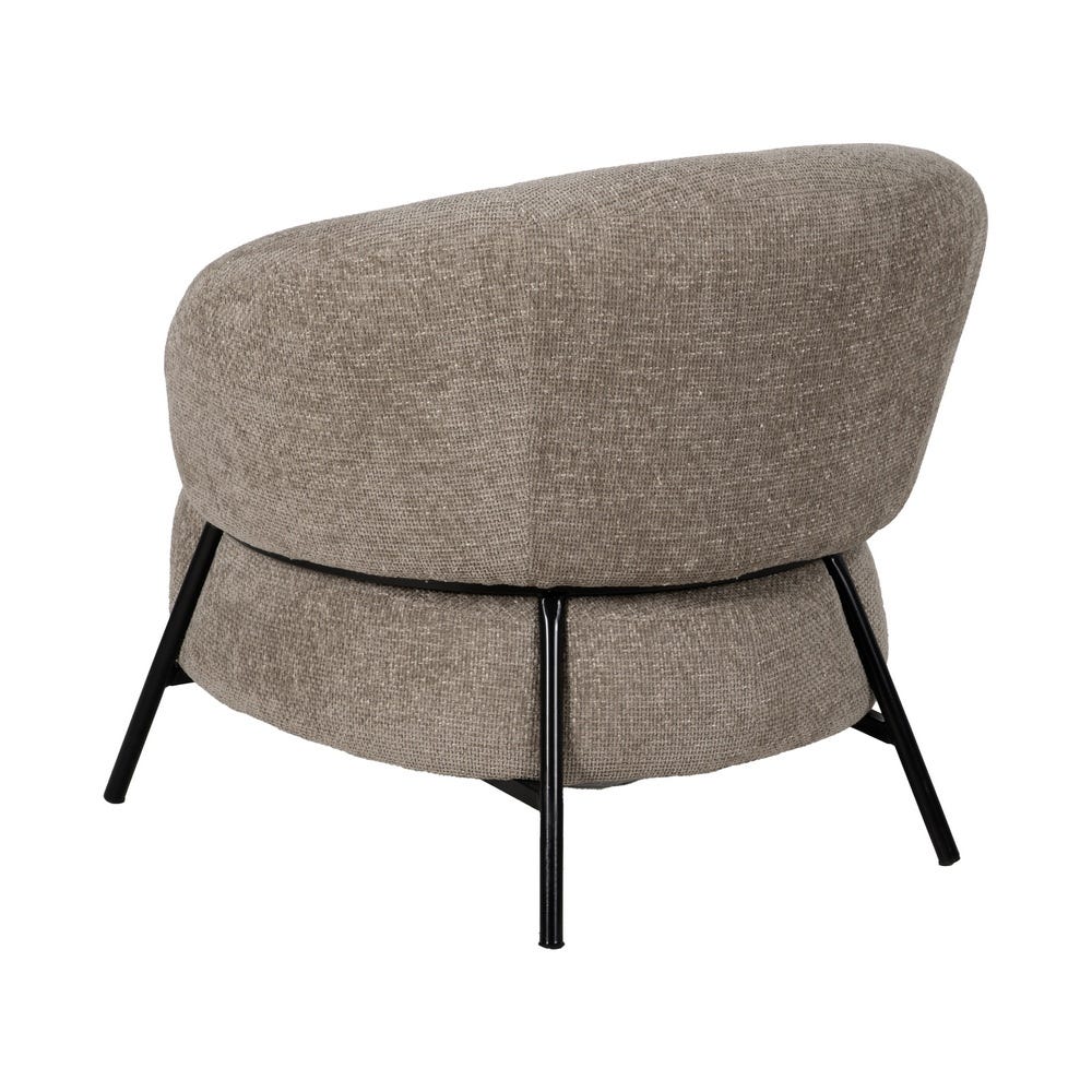 Sillón Beige Tejido-Metal Salón 84 x 84 x 70 cm - Imagen 4