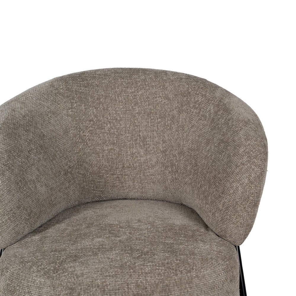 Sillón Beige Tejido-Metal Salón 84 x 84 x 70 cm - Imagen 5