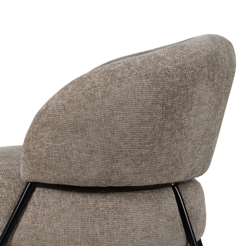 Sillón Beige Tejido-Metal Salón 84 x 84 x 70 cm - Imagen 6