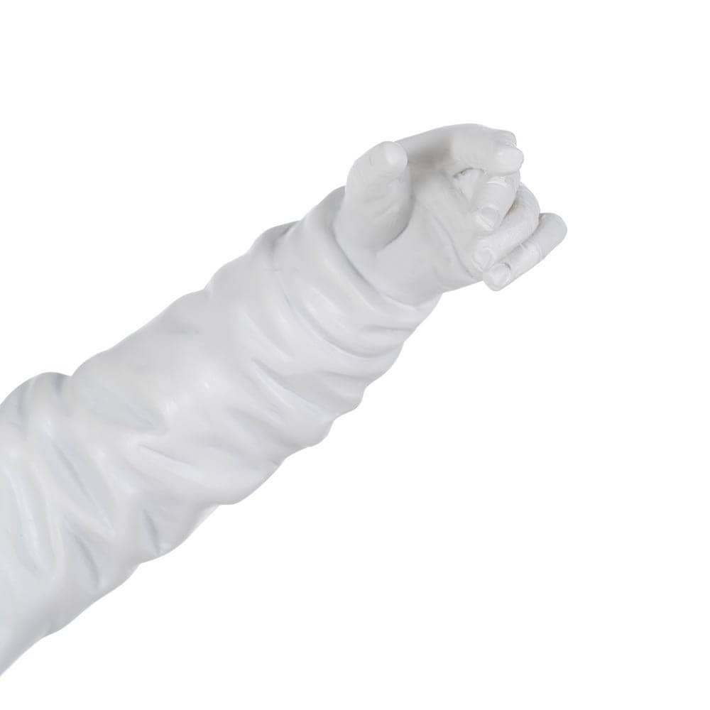 Lámpara de Mesa Chico Blanca de Resina Estilizada 52 cm - Diseño Moderno, Voltaje 220-240W, Casquillo E14, Cable Blanco 1.50m - Imagen 4