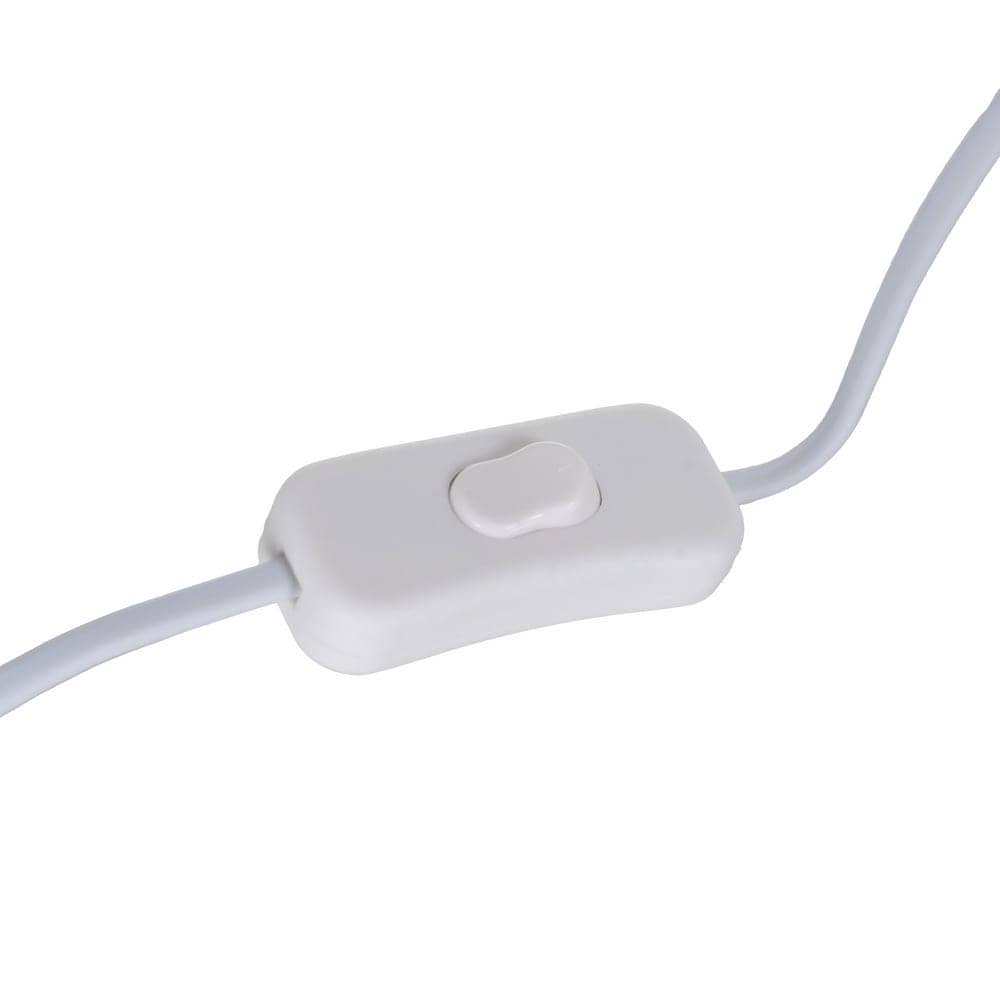 Lámpara de Mesa Chico Blanca de Resina Estilizada 52 cm - Diseño Moderno, Voltaje 220-240W, Casquillo E14, Cable Blanco 1.50m - Imagen 7