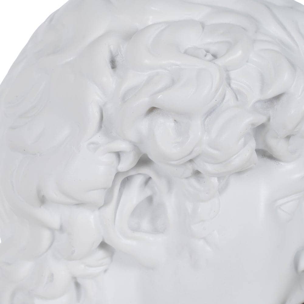 Lámpara de Mesa David Blanca de Resina con Luz Cálida - 30 cm, Bombilla G9 Incluida, Ideal para Decoración y Iluminación de Interiores - Imagen 5