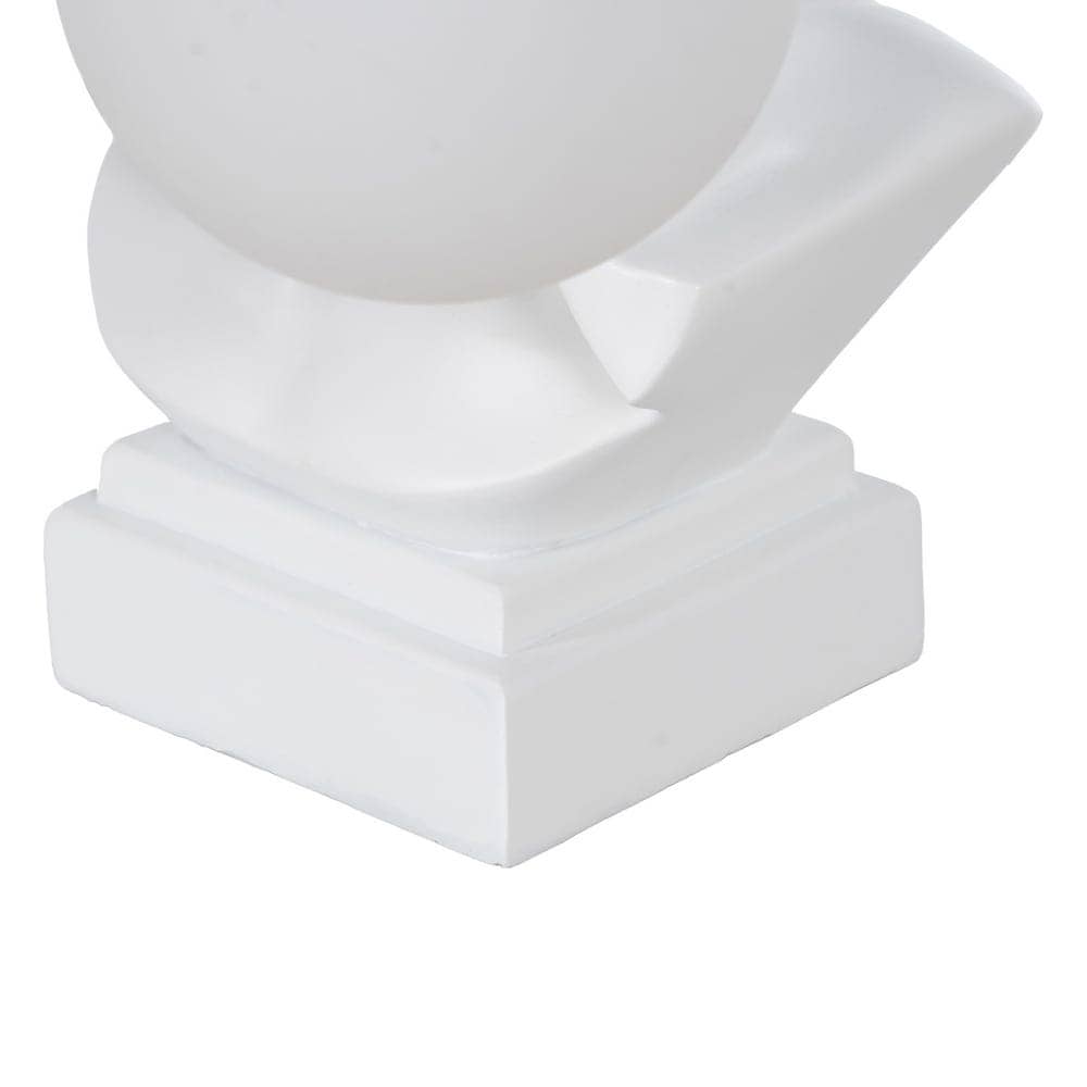 Lámpara de Mesa David Blanca de Resina con Luz Cálida - 30 cm, Bombilla G9 Incluida, Ideal para Decoración y Iluminación de Interiores - Imagen 6