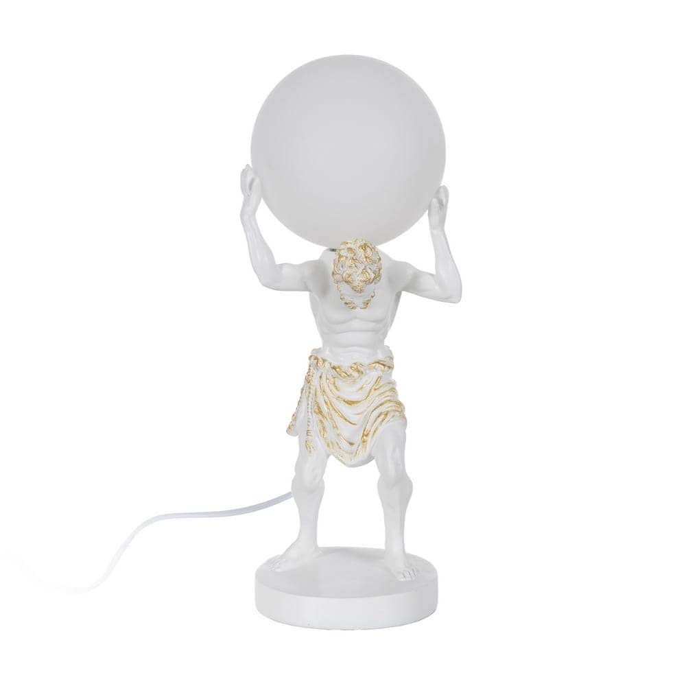Lámpara de Mesa Blanca Minimalista de Resina 44 cm - Luz Cálida G9 40W, Cable Blanco 1.50m - Imagen 2
