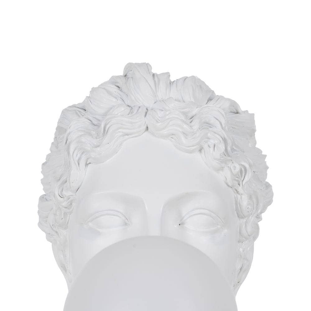 Lámpara de Mesa Chica Blanca de Resina con Luz Cálida - 31 cm, Bombilla G9 Incluida, Ideal para Decoración y Iluminación de Ambientes - Imagen 4