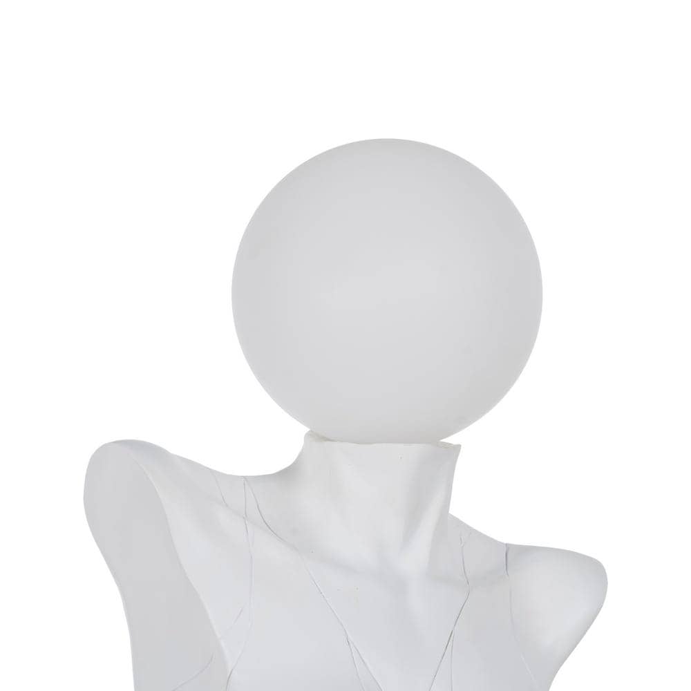 Lámpara de Mesa Mujer Blanca de Resina Alta 70,5 cm - Luz Cálida G9 40W Incluida, Ideal para Decoración Moderna - Imagen 2