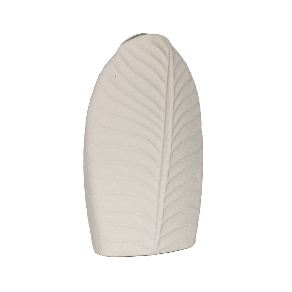Pack de 2 Jarrones Blancos de Metal para Decoración - 29,5 cm, Ideal para Flores y Adornos - Material Resistente de Hierro