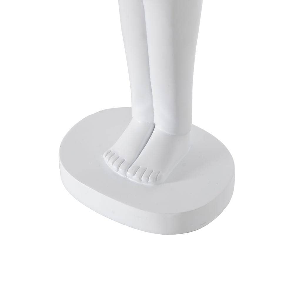 Lámpara de Mesa Blanca de Resina con Figura Decorativa - 52,5 cm, Luz Cálida y Bombilla G9 Incluida - Imagen 5