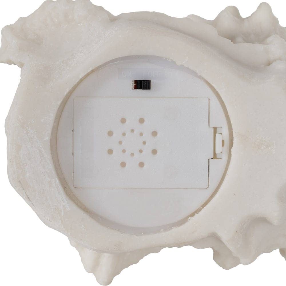 Pack de 2 Lámparas de Mesa Concha de Arenisca LED - Decoración Elegante 11 cm, Batería de 70 Horas (3 x AAA No Incluidas) - Imagen 5