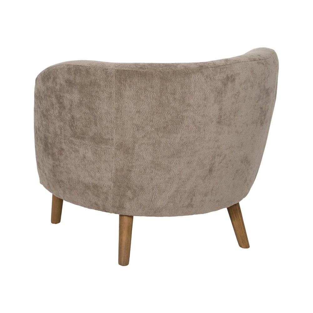 Sillón Taupe de Madera de Abedul para Salón - Diseño Elegante y Cómodo (66 cm) - Imagen 3