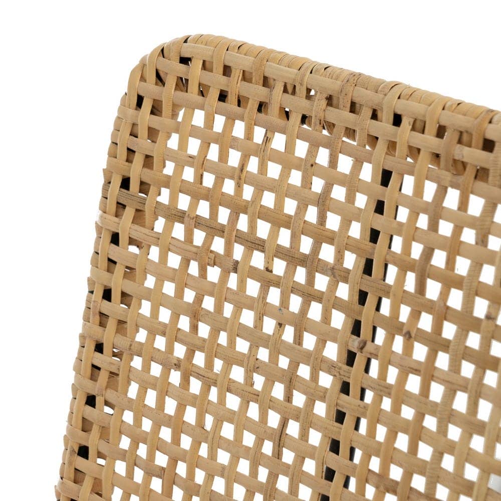 Silla de Fibra Natural y Metal para Salones - Diseño Moderno de 84 cm con Asiento Cómodo y Respaldo Soporte - Imagen 6