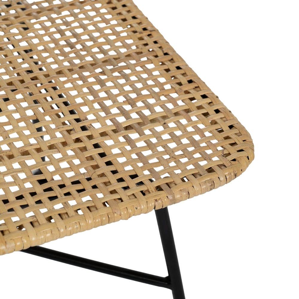 Silla de Fibra Natural y Metal para Salones - Diseño Moderno de 84 cm con Asiento Cómodo y Respaldo Soporte - Imagen 8