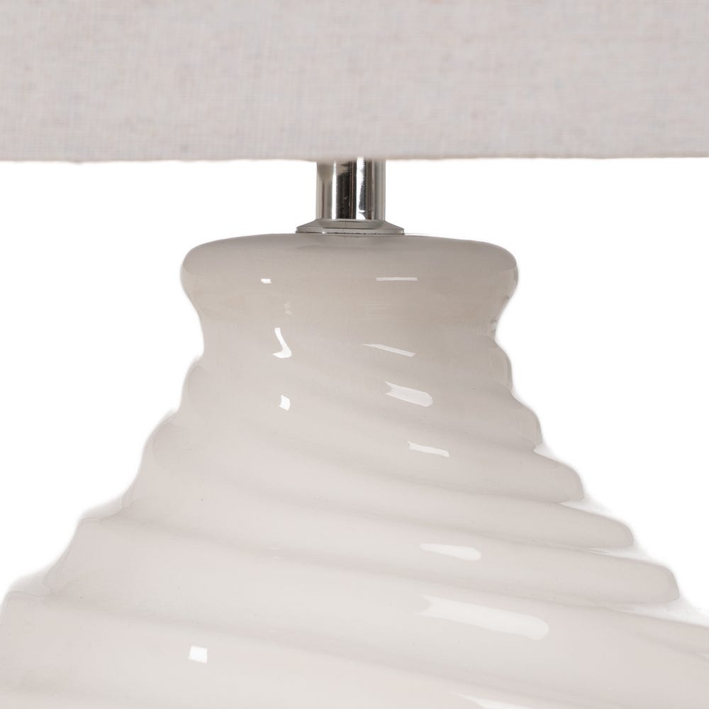 Lámpara Mesa Blanco Cerámica Iluminación 38 x 38 x 67 cm - Imagen 4