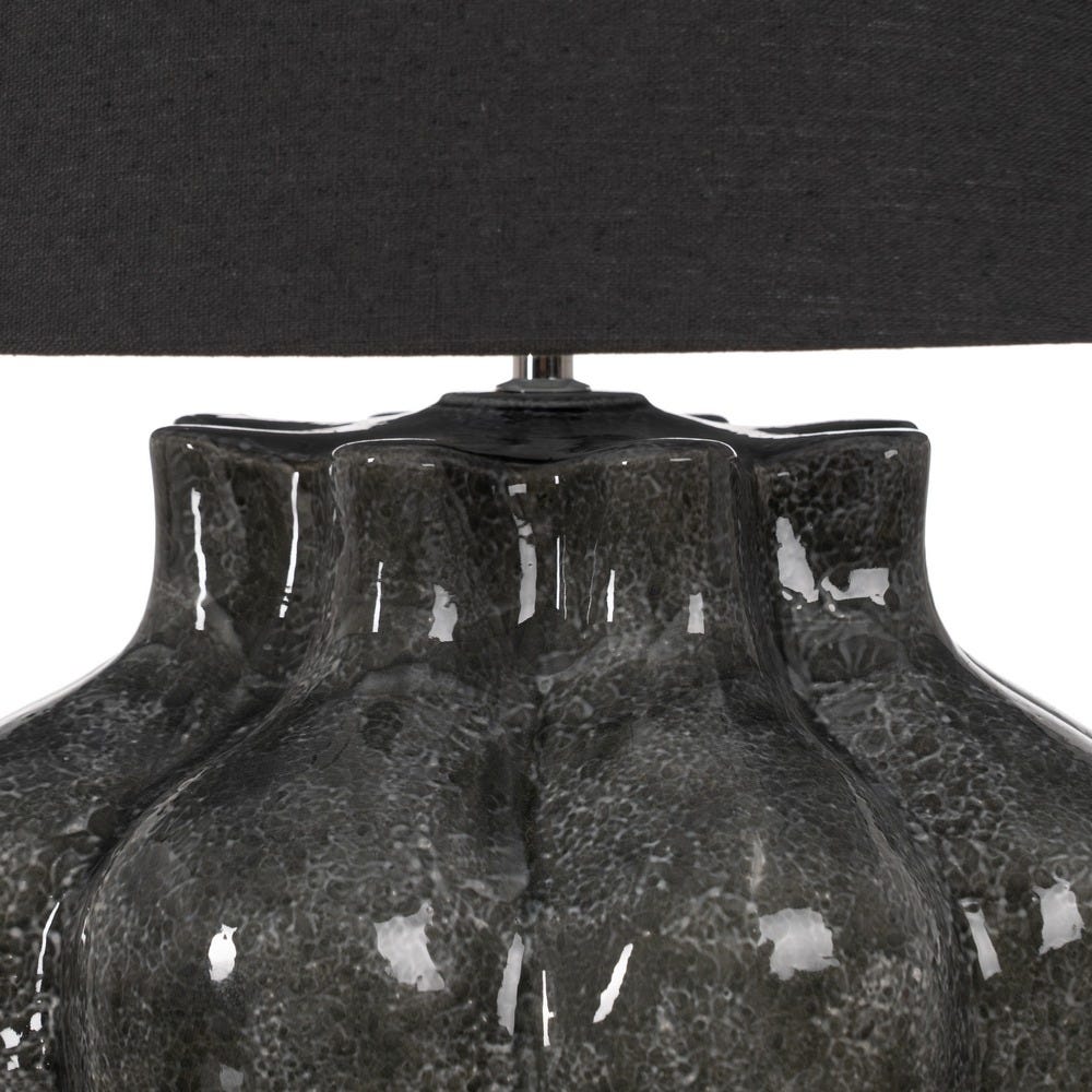 Lámpara Mesa Gris Cerámica Iluminación 50 x 50 x 62,50 cm - Imagen 4