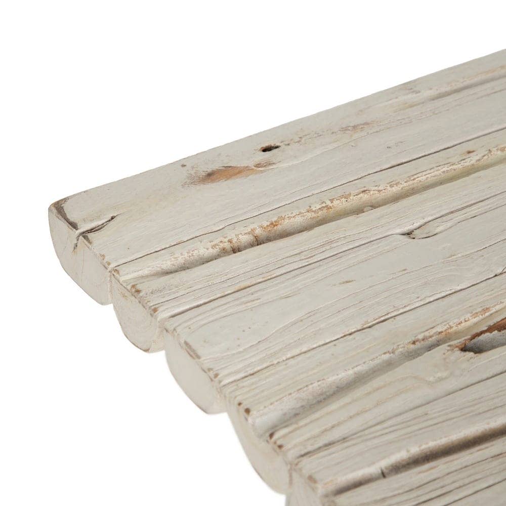 Consola Blanca Rozada de Madera de Teca 120 cm - Elegante y Sostenible para Salones y Entradas - Imagen 2