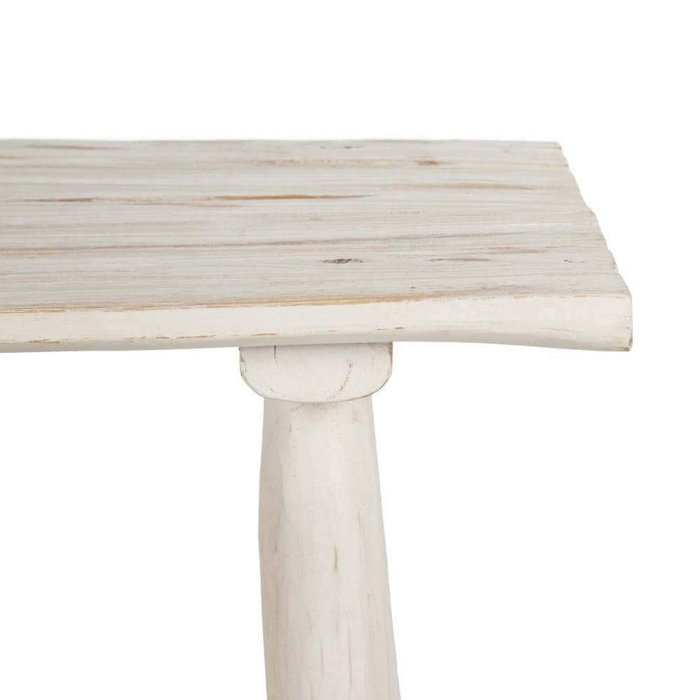 Consola Blanca Rozada de Madera de Teca 120 cm - Elegante y Sostenible para Salones y Entradas - Imagen 4