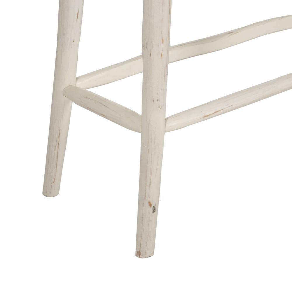Consola Blanca Rozada de Madera de Teca 120 cm - Elegante y Sostenible para Salones y Entradas - Imagen 5