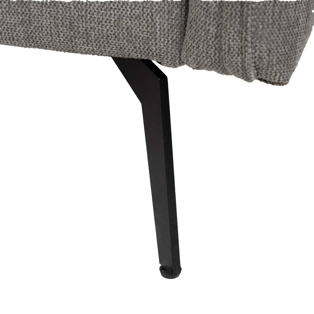 Sofá Cama Gris de Lino y Metal - Diseño Moderno, Funcional y Cómodo (182x113 cm) - Ideal para Espacios Reducidos - Incluye Cojines a Juego - Imagen 17