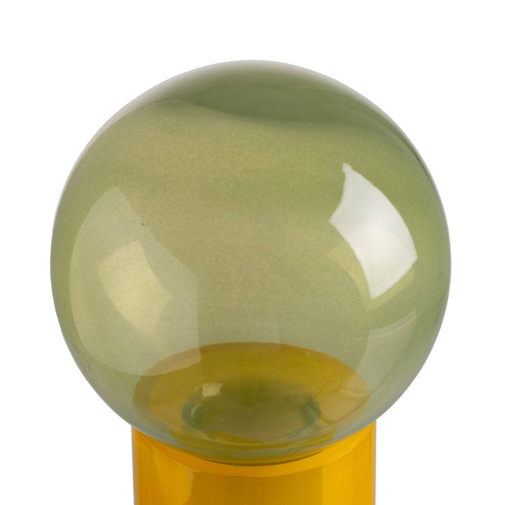 Botella Decorativa de Cristal Verde y Amarillo - Figura Elegante de 33,5 cm para Decoración del Hogar - Imagen 3