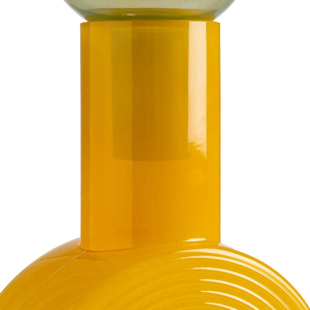 Botella Decorativa de Cristal Verde y Amarillo - Figura Elegante de 33,5 cm para Decoración del Hogar - Imagen 4