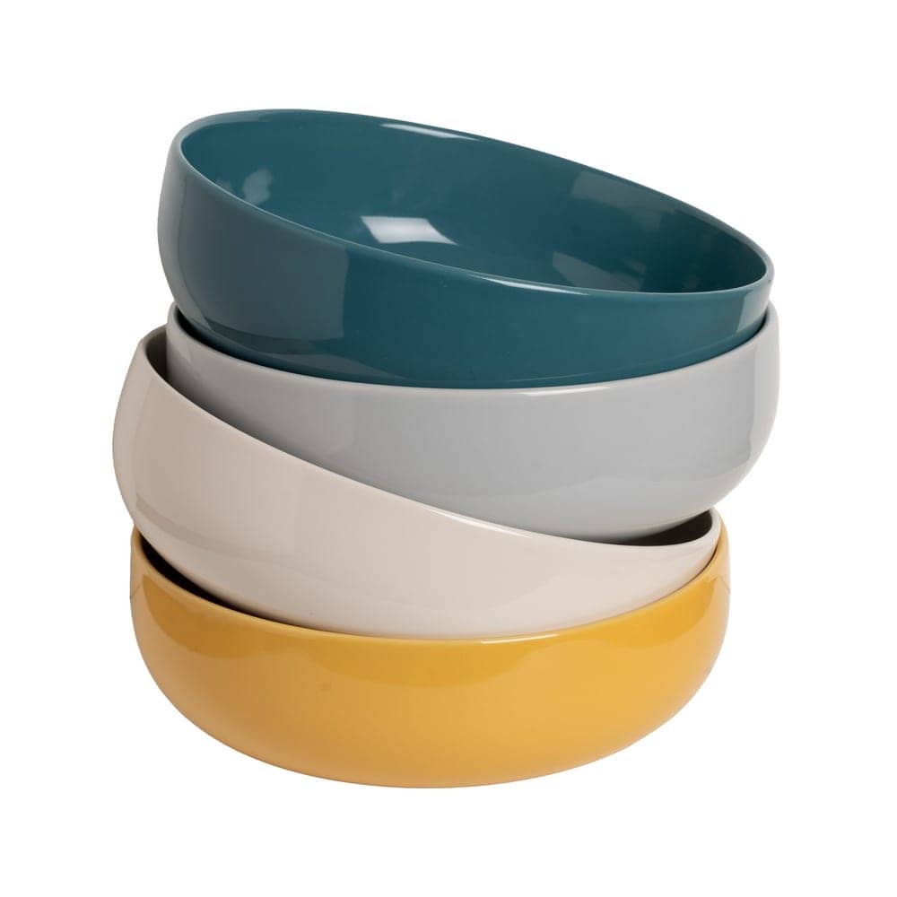 Pack de 2 Ensaladeras Crema en Stoneware de 23,5 cm - Elegantes y Funcionales para Ensaladas y Frutas, Aptas para Lavavajillas y Microondas - Imagen 2