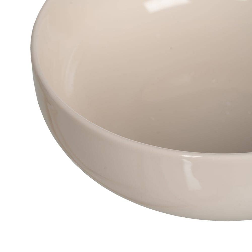 Pack de 2 Ensaladeras Crema en Stoneware de 23,5 cm - Elegantes y Funcionales para Ensaladas y Frutas, Aptas para Lavavajillas y Microondas - Imagen 3